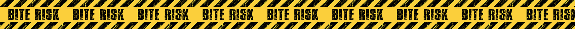 Caution Tape - Bite Risk Black