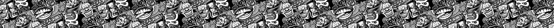 BW Clown Masks