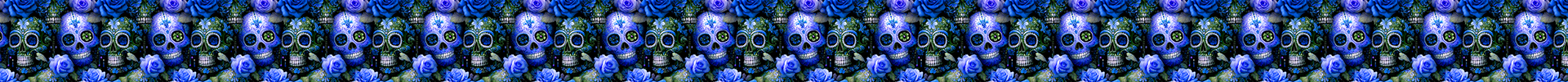 Blue Sugar Skulls