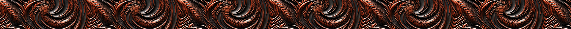 Carved Leather - Feathers