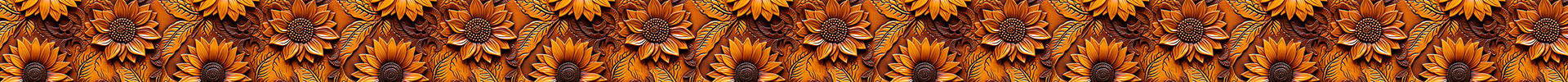 Carved Leather - Sunflowers