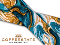 Aqua & Gold Marble