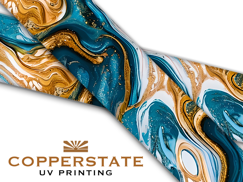 Aqua & Gold Marble