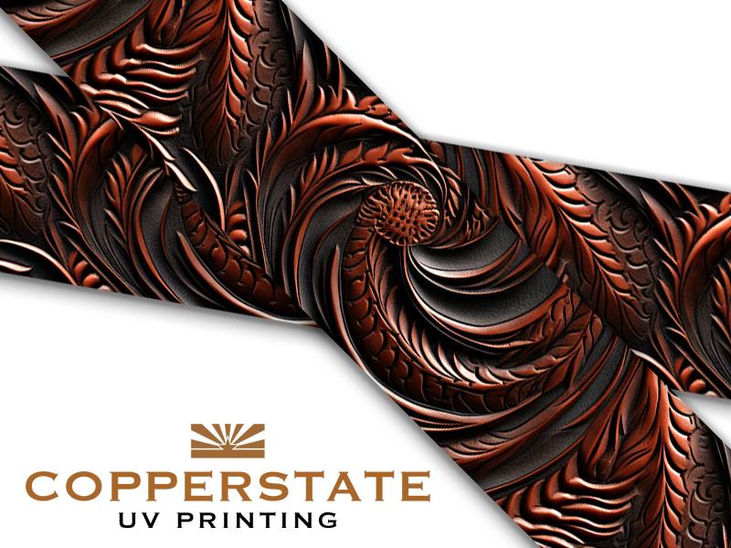 Carved Leather - Feathers