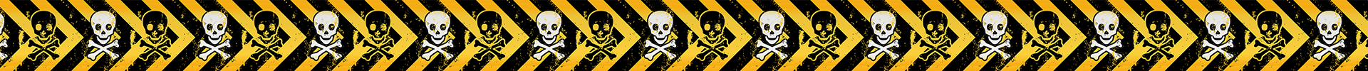 Caution Tape - Chevron Skulls