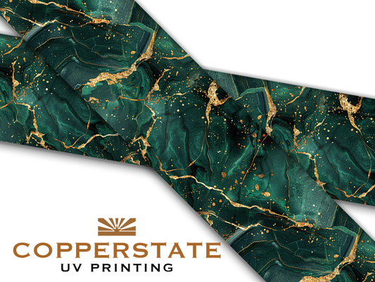 Deep Green & Gold Marble