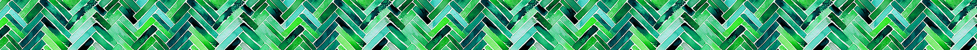 Watercolor Herringbone - Green