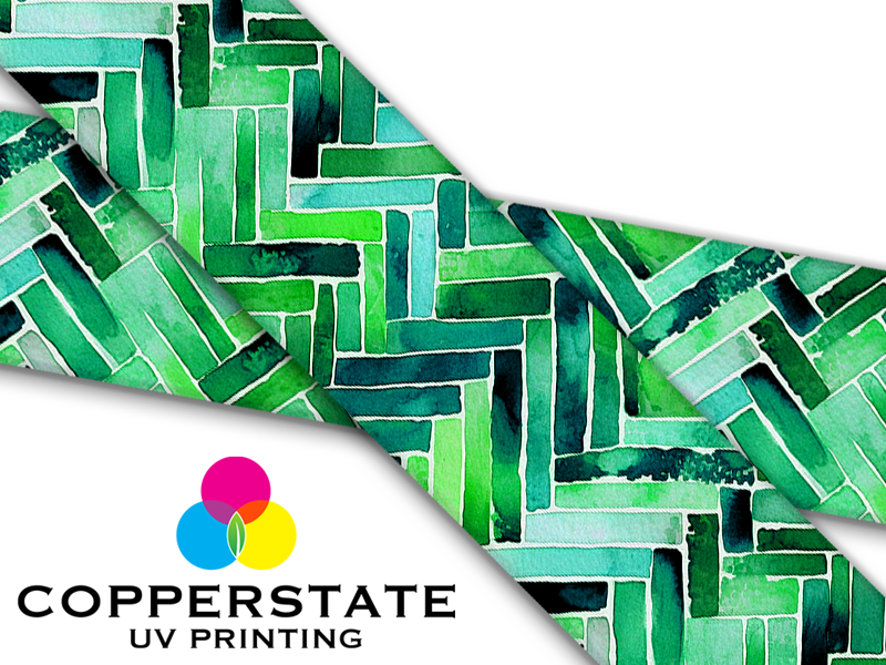 Watercolor Herringbone - Green