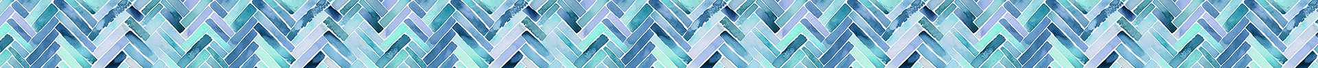 Watercolor Herringbone - Seafoam